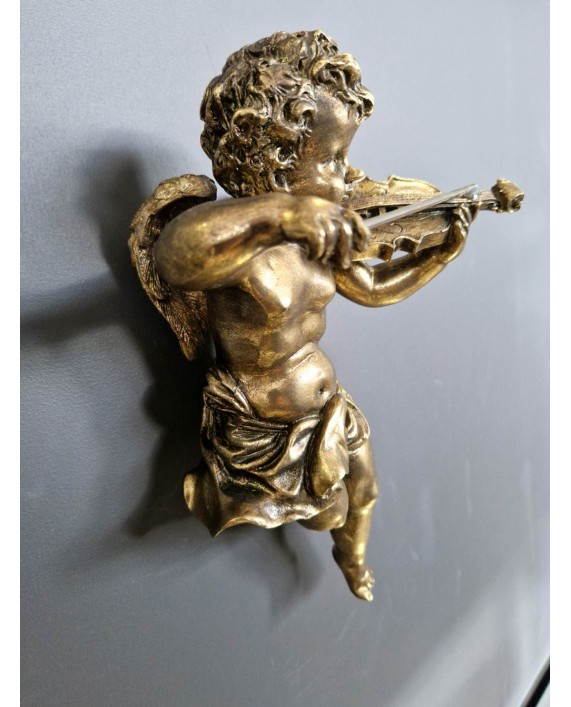 Sienos dekoracija "GOLD CHERUB VIOLIN"